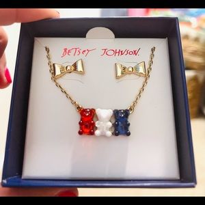 BETSEY JOHNSON PATRIOTIC GUMMY BEAR JEWELRY SET